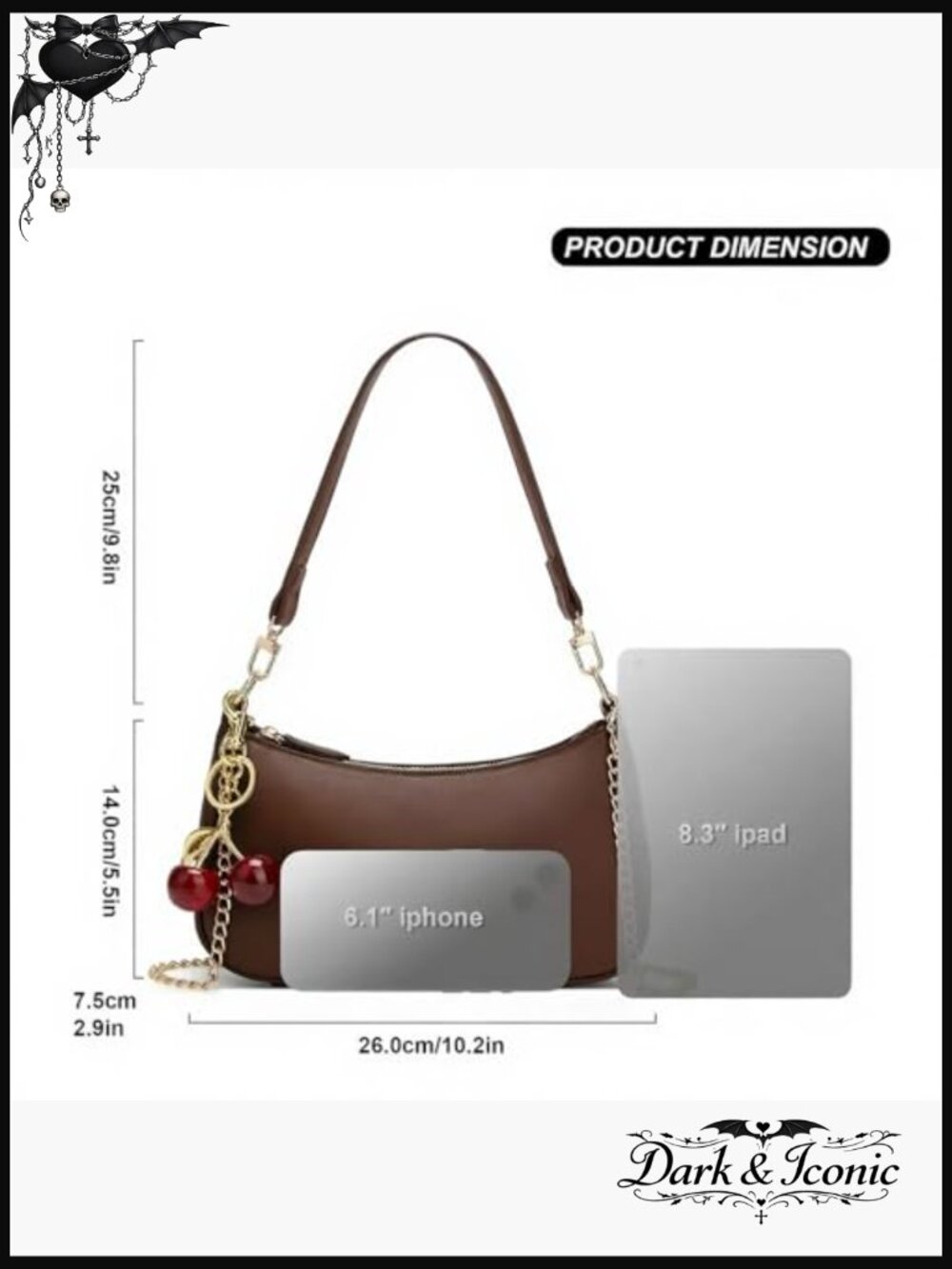 Women's Hobo Crossbody Bag With Removable Straps Clutch Purse - Picture 5 of 7